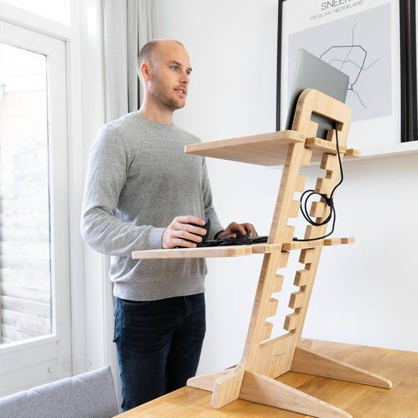 Afbeeldingen van OPNIEUW! - Bamboe zit sta bureauverhoger